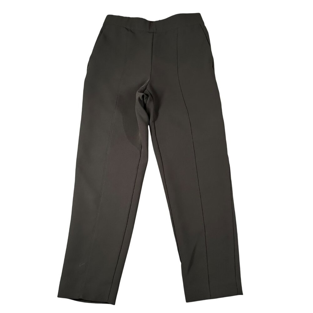 Ann‎ Taylor Womens S Black The Straight High Rise Crop Pull On Flat Front Pants